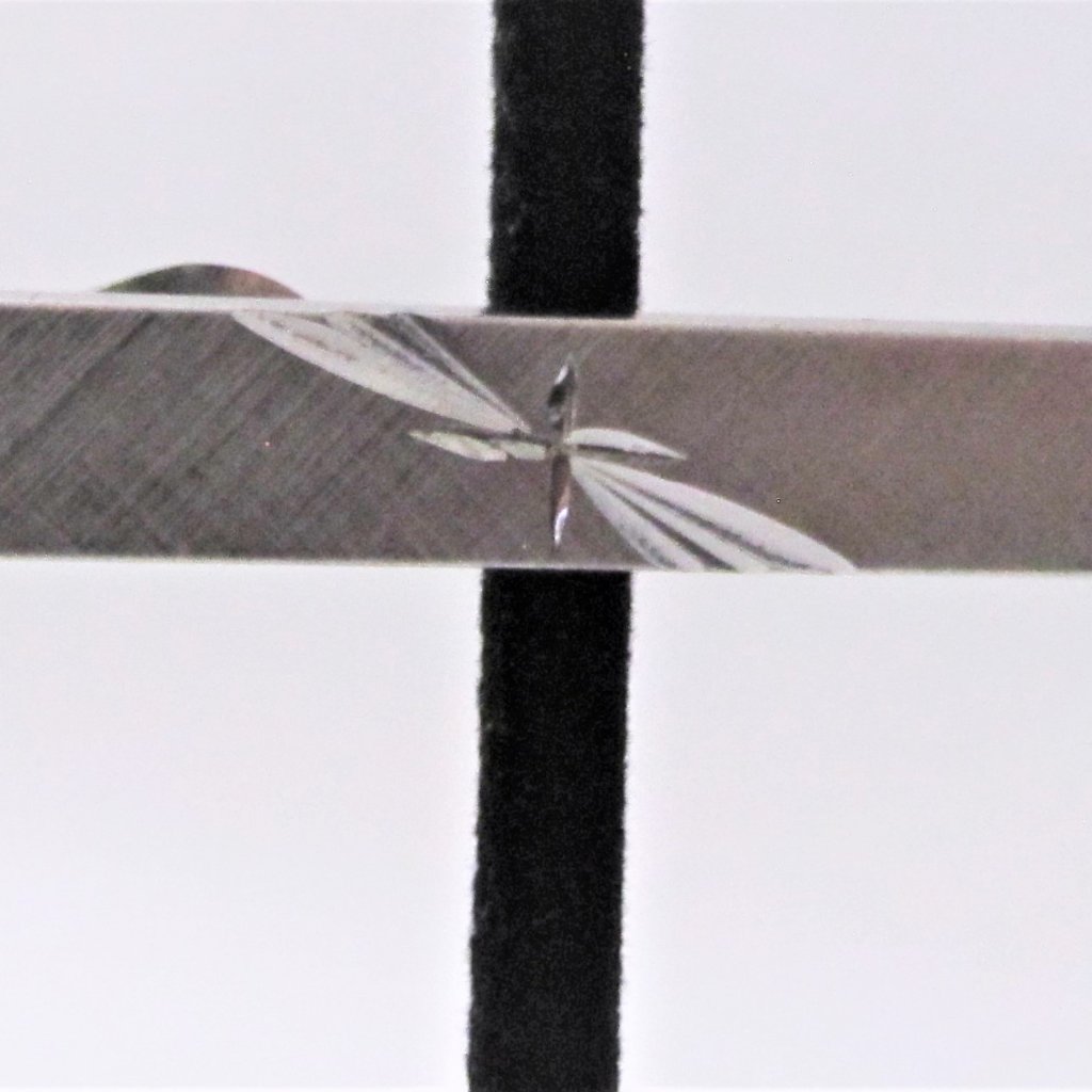 Vintage Swank Silver Tone Diamond Etched Tie Clip